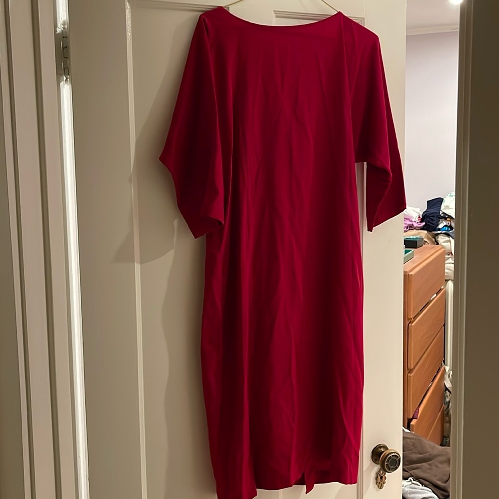 Lady in red! NWT 100% silk iconic Diane von Furstenberg dress, pomegranate red.